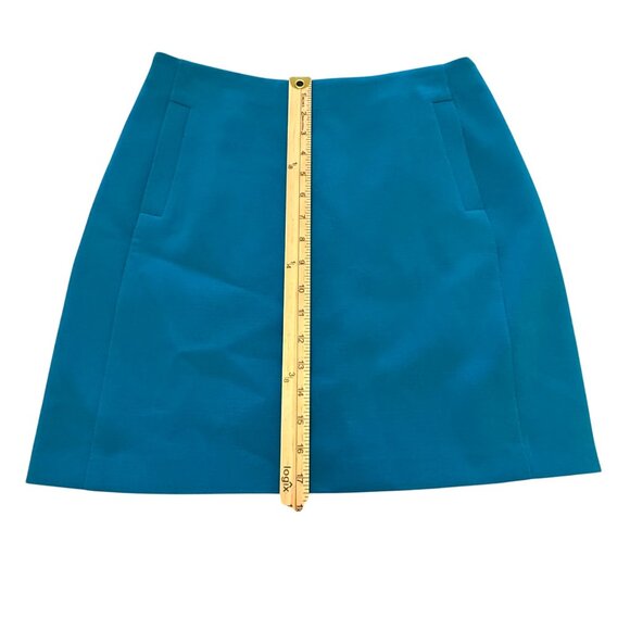 Banana Republic Womens Blue Pencil Skirt Size 6 Rear Zip Polyester/Spandex Blend - Picture 6 of 12